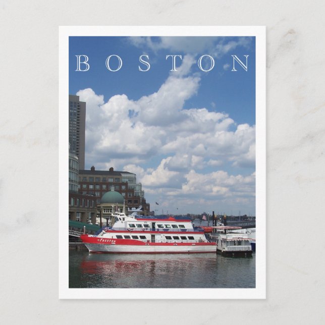 Boston Harbor Postcard (Front)