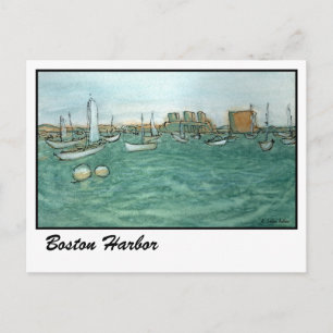 Boston Harbor Postcard