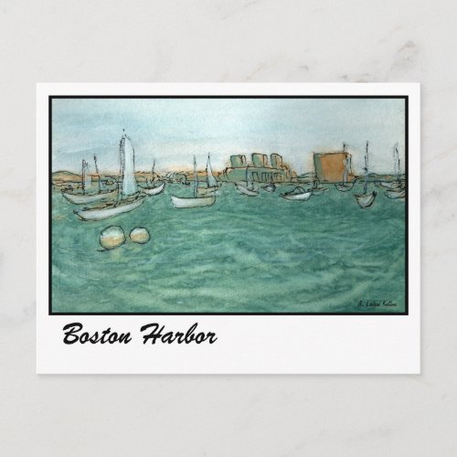 Boston Harbor Postcard