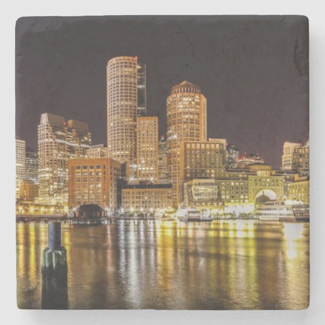 Boston Harbor Stone Coaster (Front)