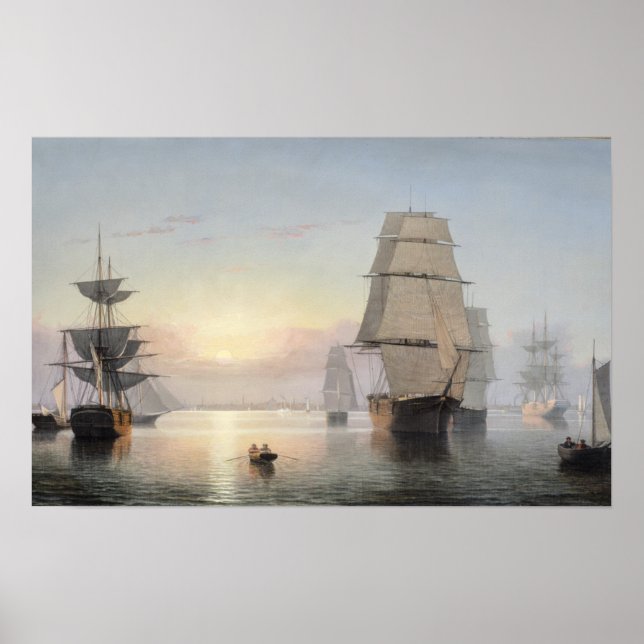 Boston Harbor, Sunset Poster (Front)