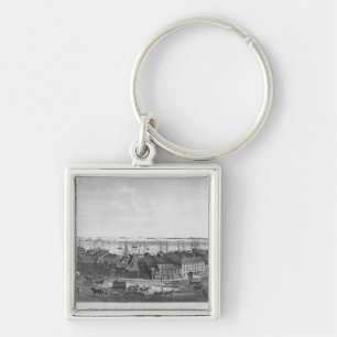 Boston Harbour, 1854 Keychain