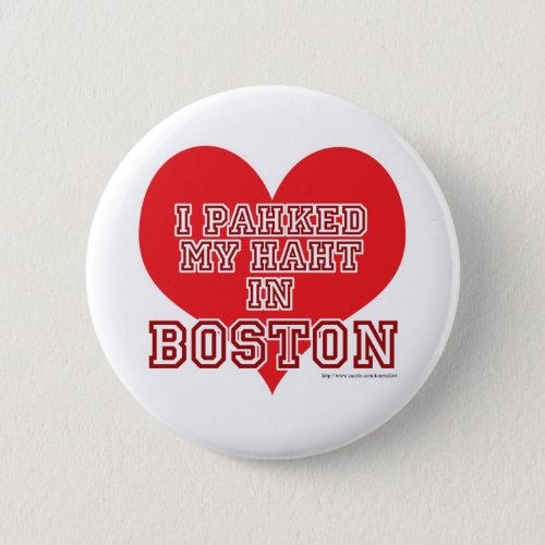 Boston Heart Pinback Button