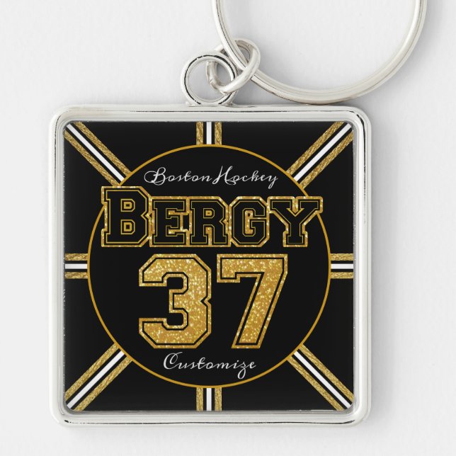 Boston Hockey Bergy 37 Keychain (Front)