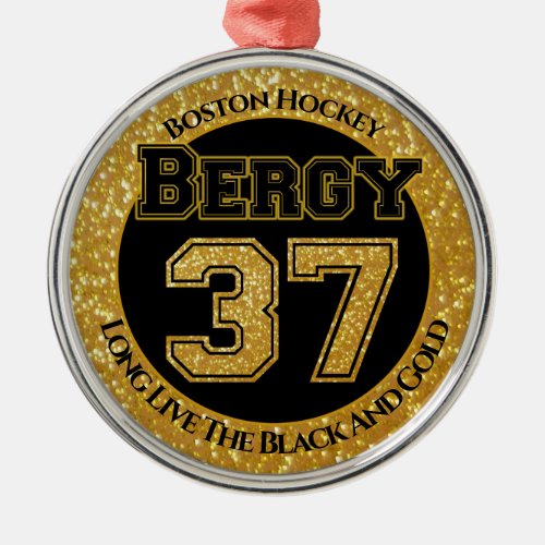 Boston Hockey Bergy 37 Metal Ornament