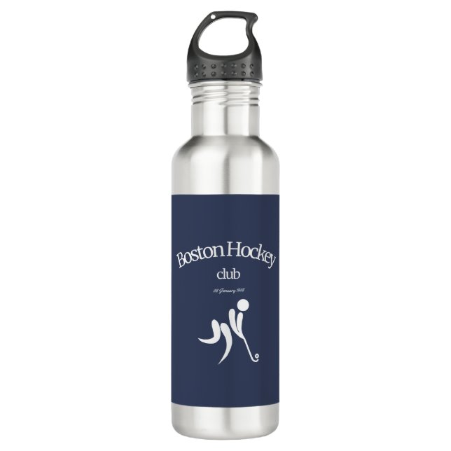 Boston Hockey Club T-Shirt Stainless Steel Water Bottle (Front)