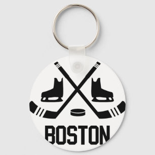 Boston Hockey Keychain