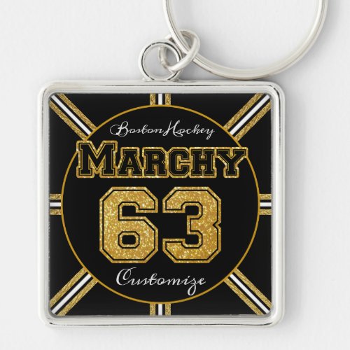 Boston Hockey Marchy 63 Keychain