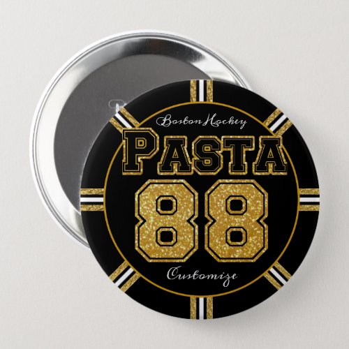 Boston Hockey Pasta 88 Button
