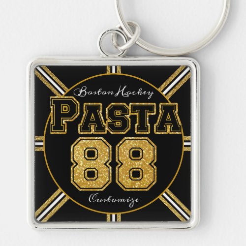 Boston Hockey Pasta 88 Keychain
