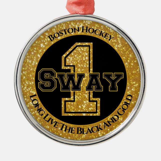 Boston Hockey Sway 1 Metal Ornament (Front)