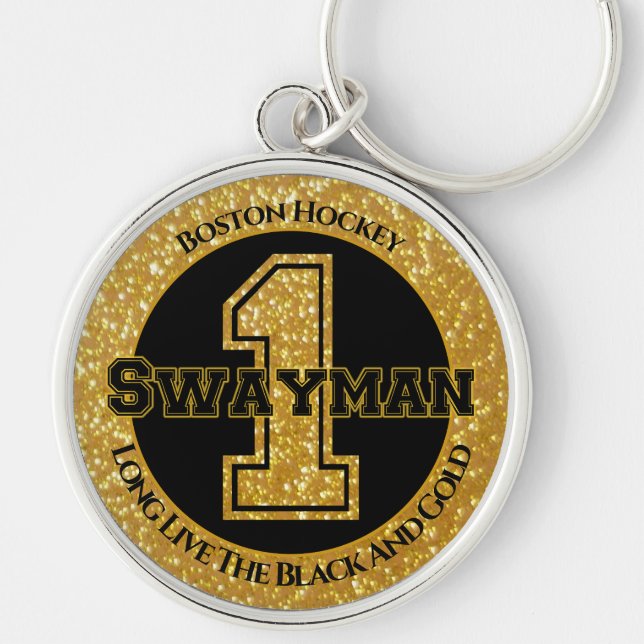 Boston Hockey Swayman 1 Keychain (Front)