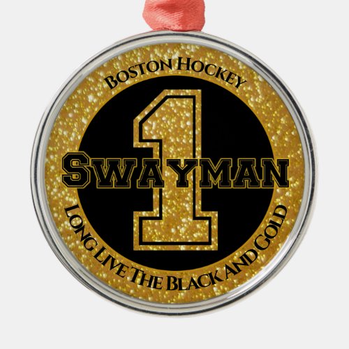 Boston Hockey Swayman 1 Metal Ornament