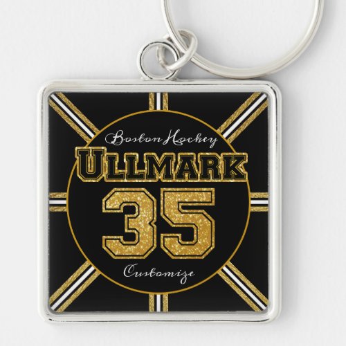 Boston Hockey Ullmark 35 Keychain