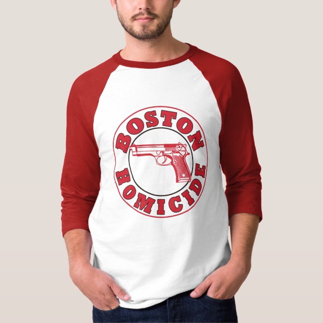 Boston Homicide 3/4 Length Raglan T-shirt (Front)