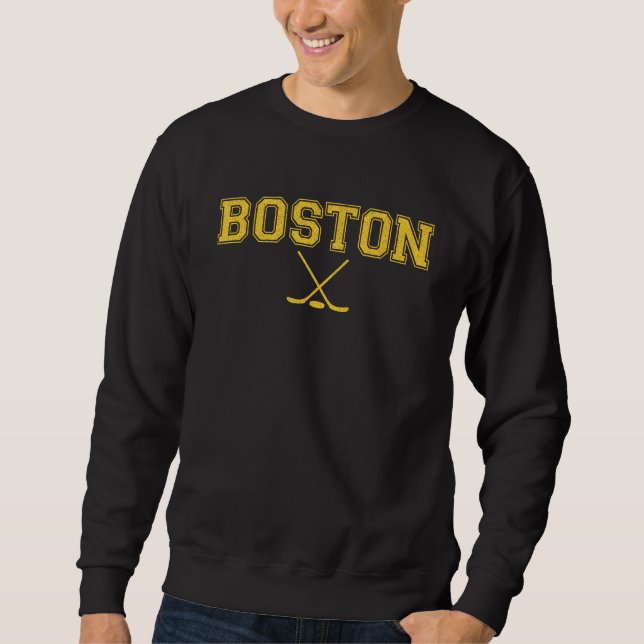 Boston Ice Hockey Player Massachusetts Sweatshirt (Front)