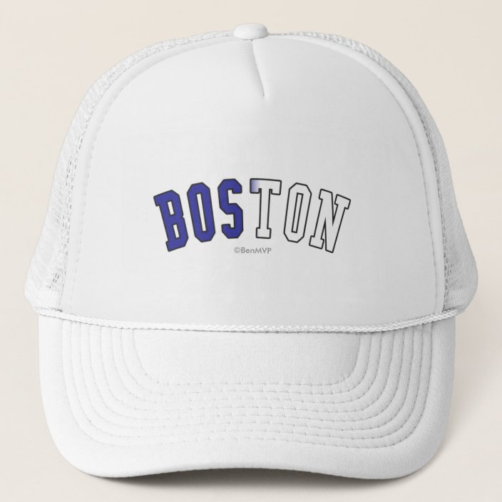 Boston in Massachusetts State Flag Colors Hat