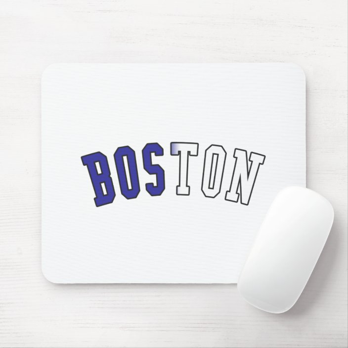 Boston in Massachusetts State Flag Colors Mousepad