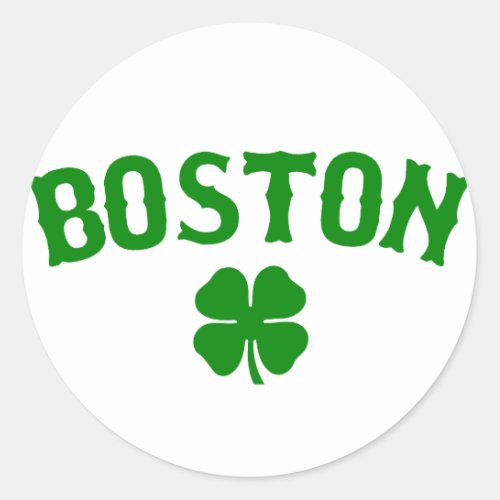 Boston Irish Classic Round Sticker