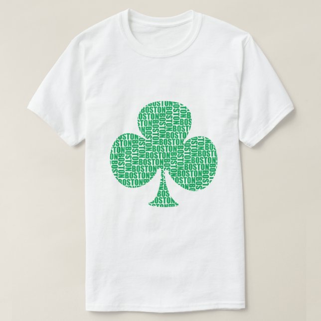 Boston Irish Clover T-Shirts (Design Front)