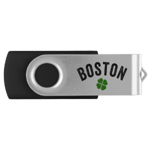Boston Irish Shamrock Flash Drive