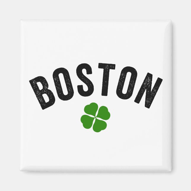 Boston Irish Shamrock Magnet (Front)