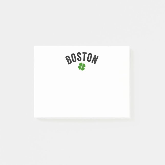 Boston Irish Shamrock Post-it Notes (Front)