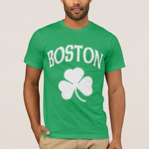 Boston Irish Shamrock T_Shirt