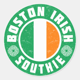 Boston Irish Southie Classic Round Sticker