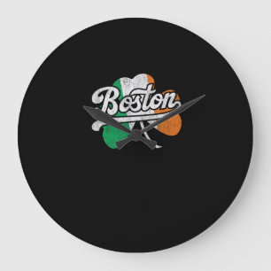 Boston Irish T-Shirt T-Shirt Large Clock
