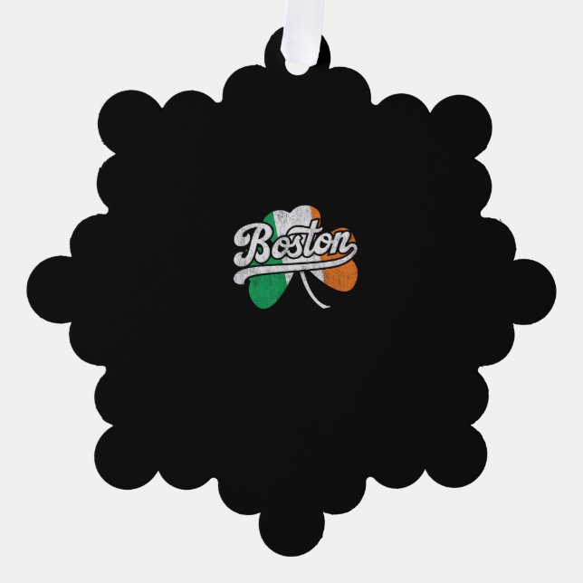 Boston Irish T-Shirt T-Shirt Ornament Card (Front)