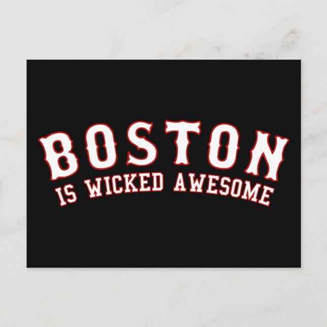 Boston is Wicked Awesome Postcard (Front)