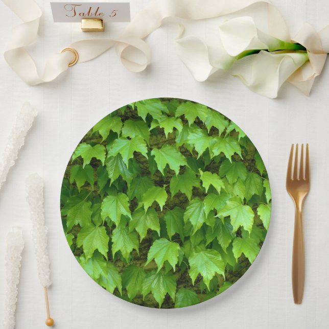 Boston Ivy Paper Plate (Wedding)