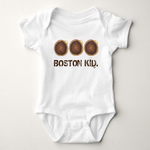 Boston Kid Cream Pie Donut Doughnut Massachusetts Baby Bodysuit