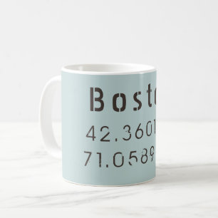Boston Latitude & Longitude Coffee Mug