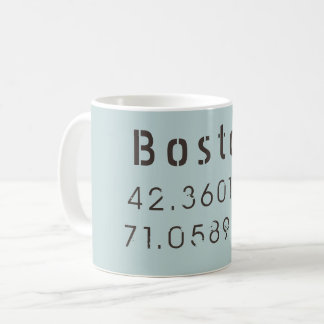 Boston Latitude & Longitude Coffee Mug