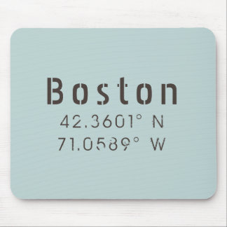Boston Latitude Longitude Mouse Pad