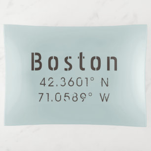 Boston Latitude Longitude Trinket Tray