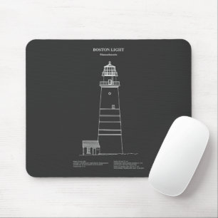 Boston Light Lighthouse - Massachusetts – PD Mouse Pad