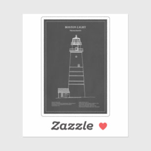 Boston Light Lighthouse - Massachusetts – PD Sticker