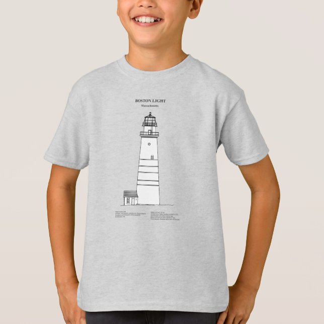 Boston Light Lighthouse - Massachusetts - SBD T-Shirt (Front)