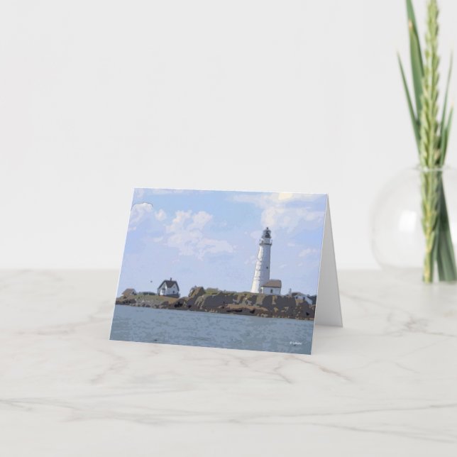 Boston Light--thank you Thank You Card (Front)