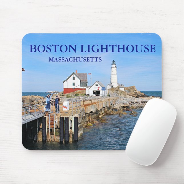 Boston Lighthouse, Massachusetts Mousepad (With Mouse)