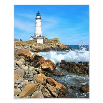 Boston Lighthouse  Massachusetts Photo Print by LighthouseGuy at Zazzle