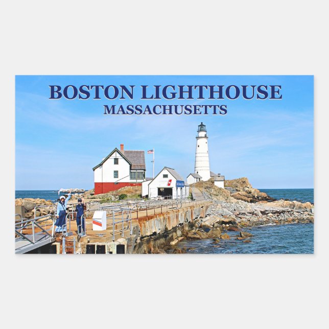 Boston Lighthouse, Massachusetts Stickers (Front)