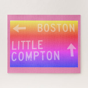 Boston, Little Compton, RI Rainbow Sign (Sakonnet) Jigsaw Puzzle