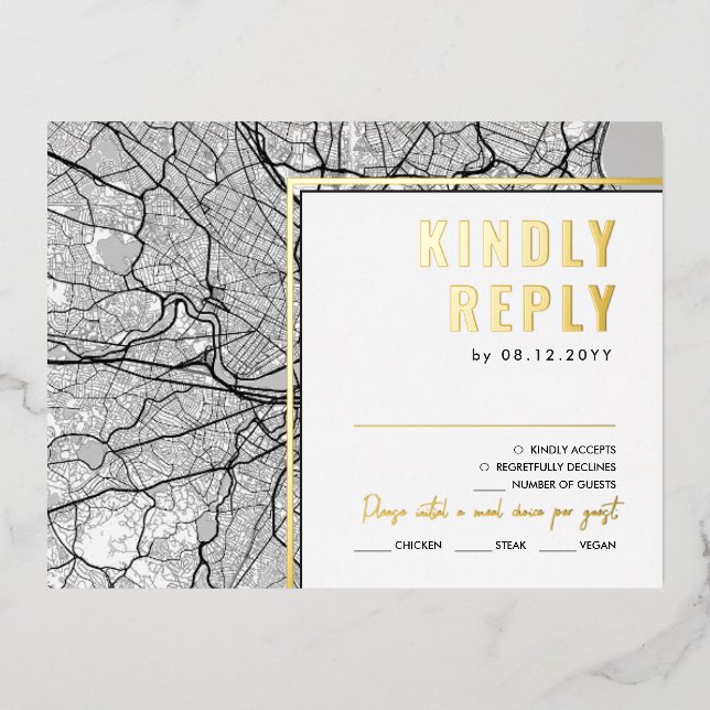 Boston Love Locator | RSVP WHT Reply Card  (Front)