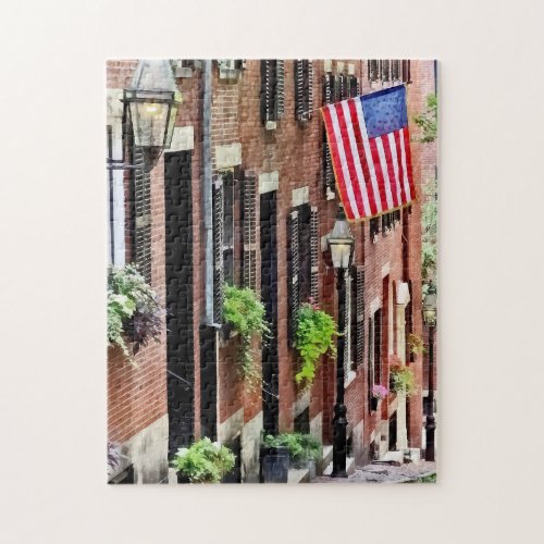 Boston MA _ Acorn Street Jigsaw Puzzle