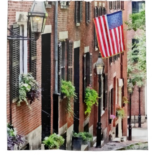 Boston MA _ Acorn Street Shower Curtain