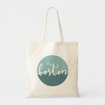 Boston  Ma | Blue Circle Ombre Tote Bag by PaperFinch at Zazzle